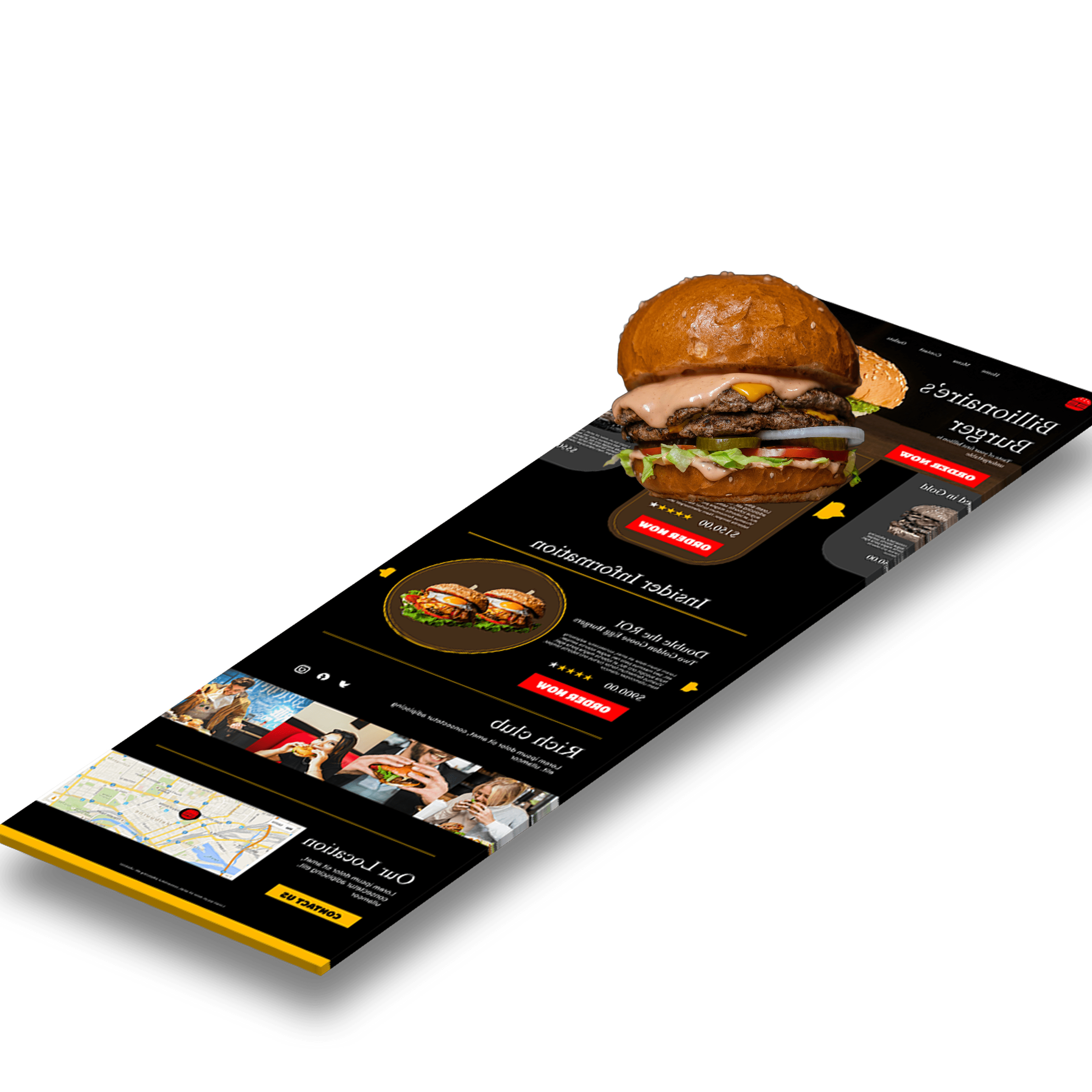 Burger website made by BEW Collective